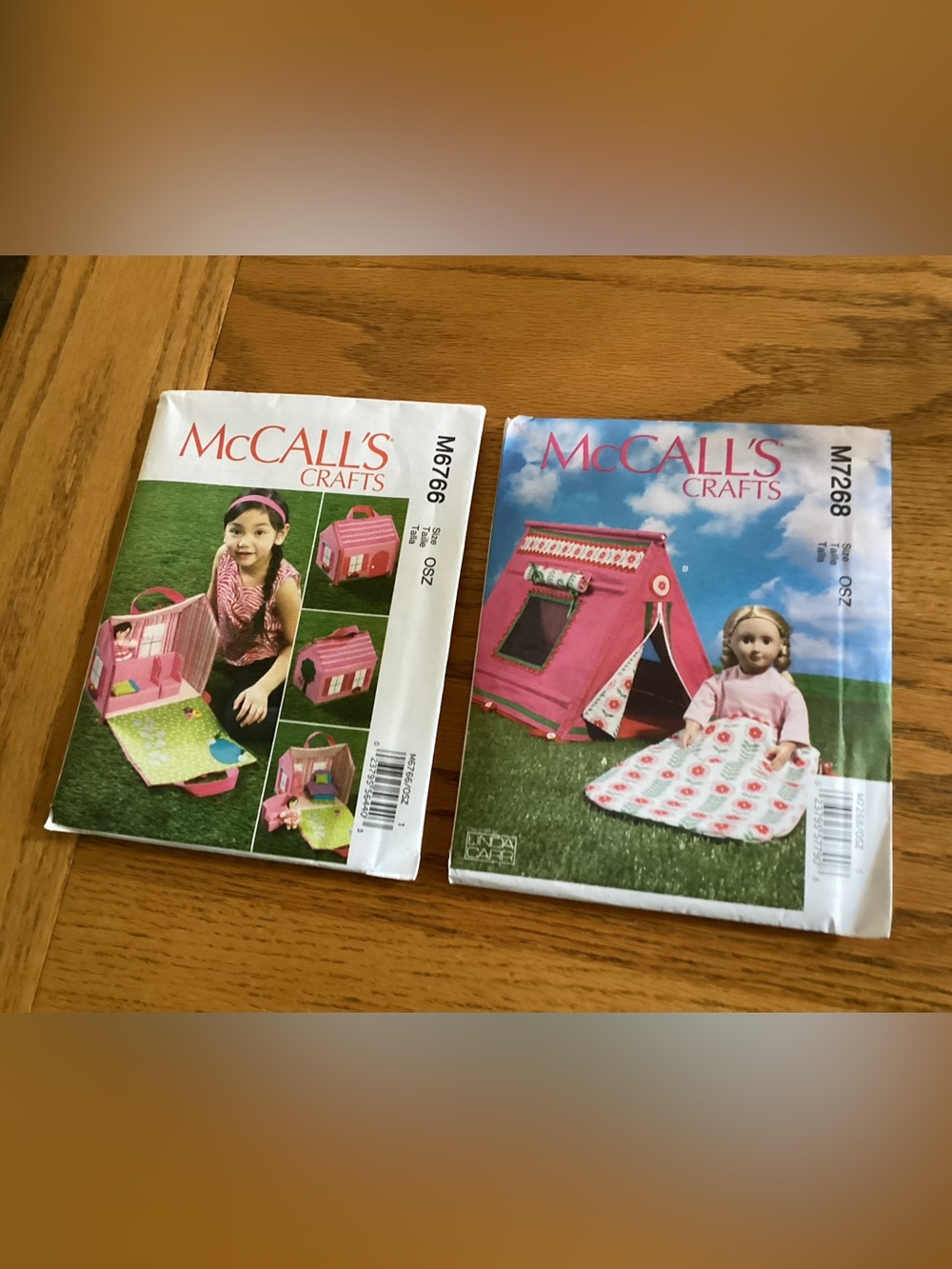 McCALL'S dollhouse and tent patterns NWT